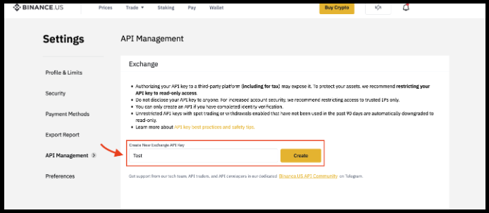Binance US - Passo 2