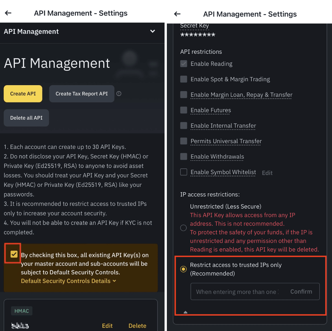 Binance App - Passo 8